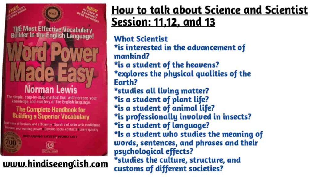 How to talk about Science and Scientist